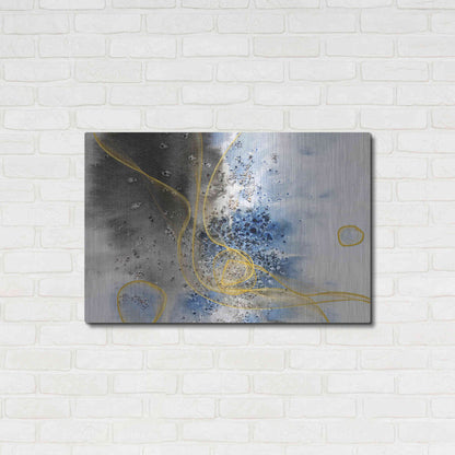 Luxe Metal Art 'Coastal Watercolor Abstract' by Irena Orlov, Metal Wall Art,36x24