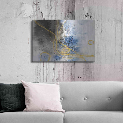 Luxe Metal Art 'Coastal Watercolor Abstract' by Irena Orlov, Metal Wall Art,36x24