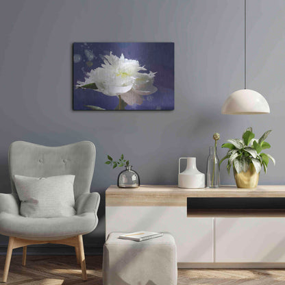 Luxe Metal Art 'White Peony-Scents of Heaven' by Irena Orlov, Metal Wall Art,24x16