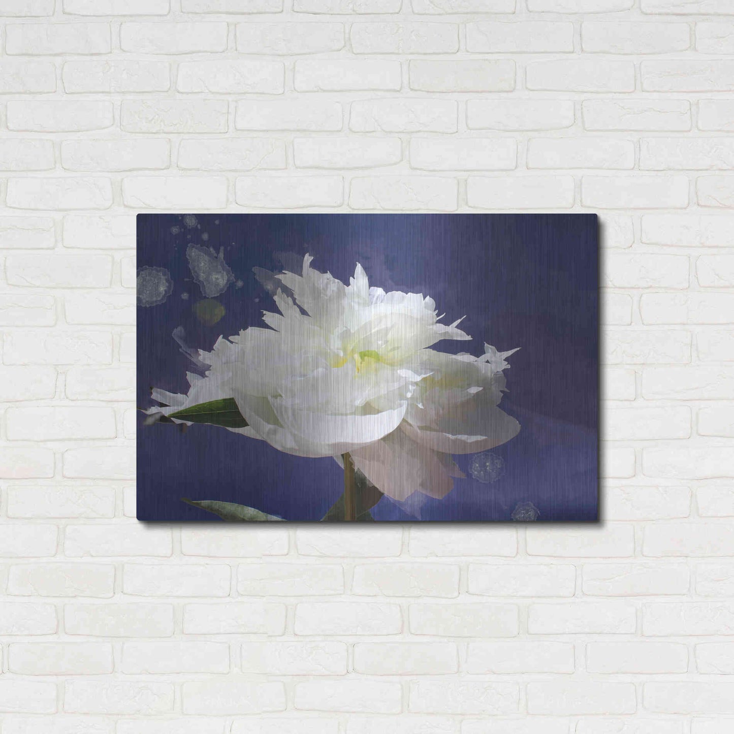 Luxe Metal Art 'White Peony-Scents of Heaven' by Irena Orlov, Metal Wall Art,36x24