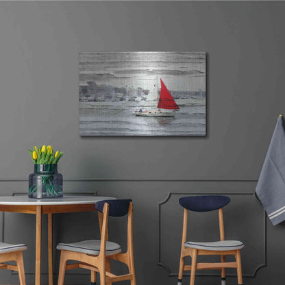 Luxe Metal Art 'Scarlet Sails' by Irena Orlov, Metal Wall Art,36x24