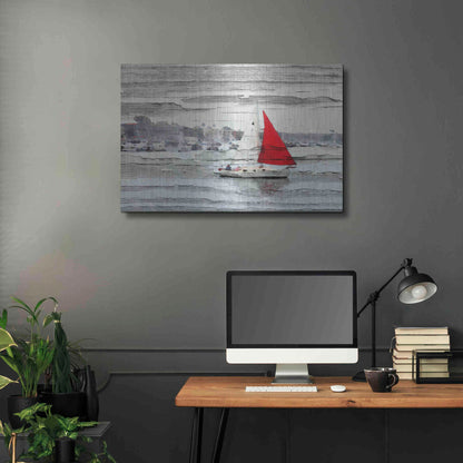 Luxe Metal Art 'Scarlet Sails' by Irena Orlov, Metal Wall Art,36x24