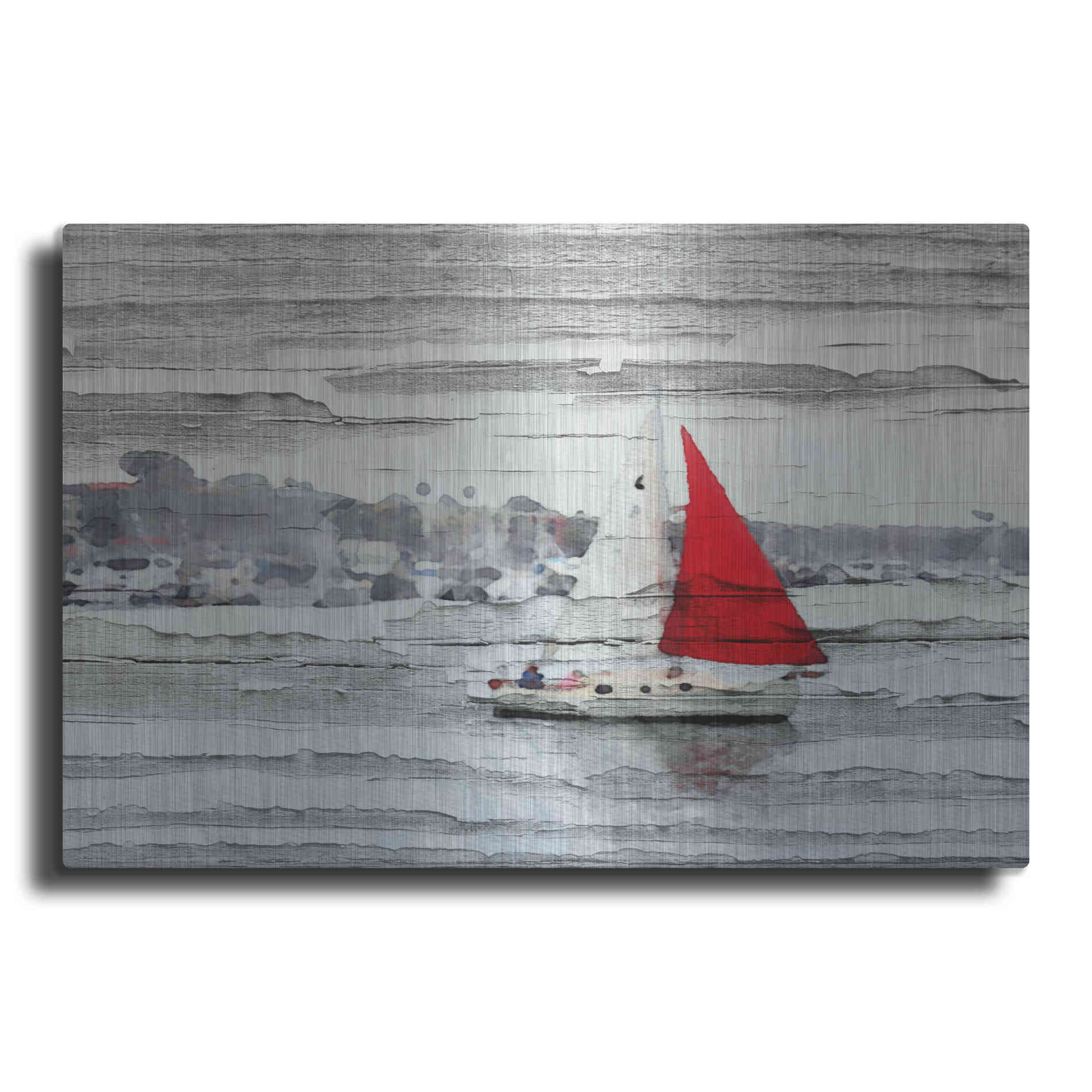 Luxe Metal Art 'Scarlet Sails' by Irena Orlov, Metal Wall Art