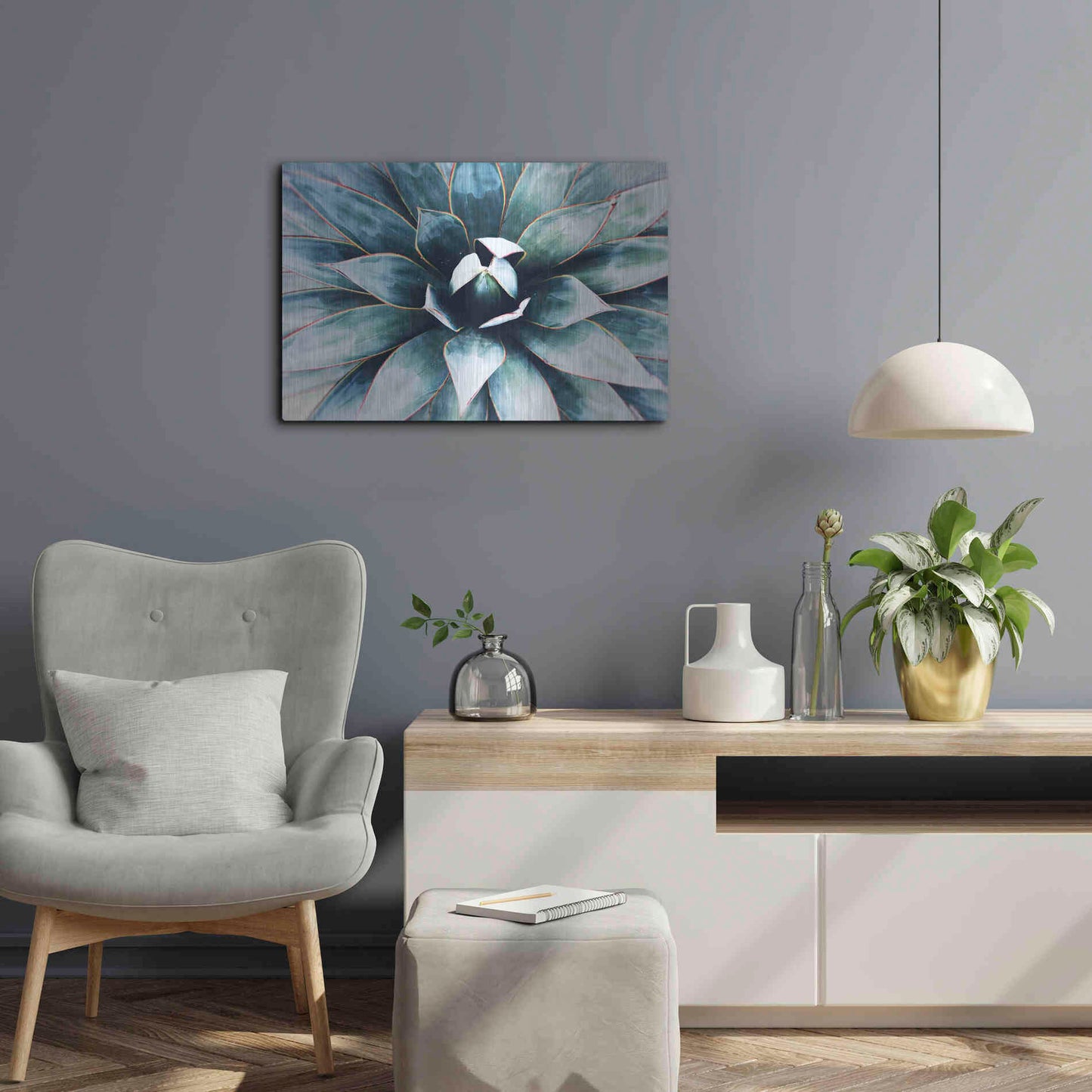 Luxe Metal Art 'Tropical Star' by Irena Orlov, Metal Wall Art,24x16