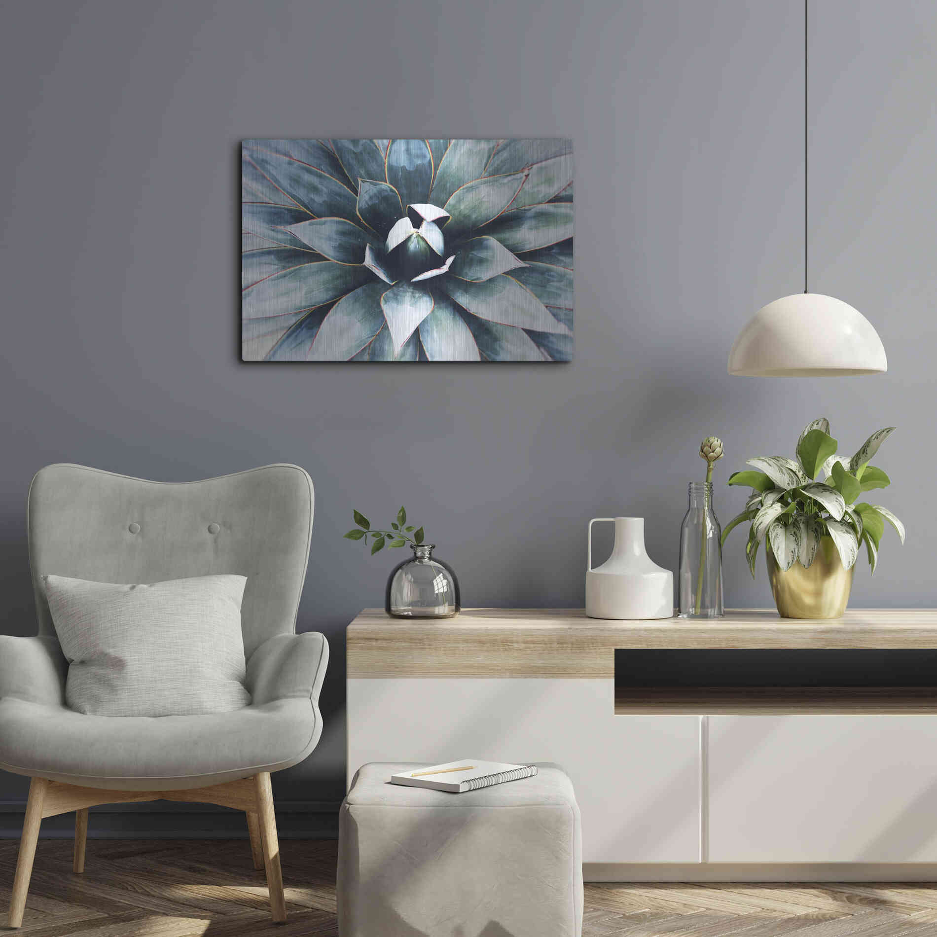 Luxe Metal Art 'Tropical Star' by Irena Orlov, Metal Wall Art,24x16