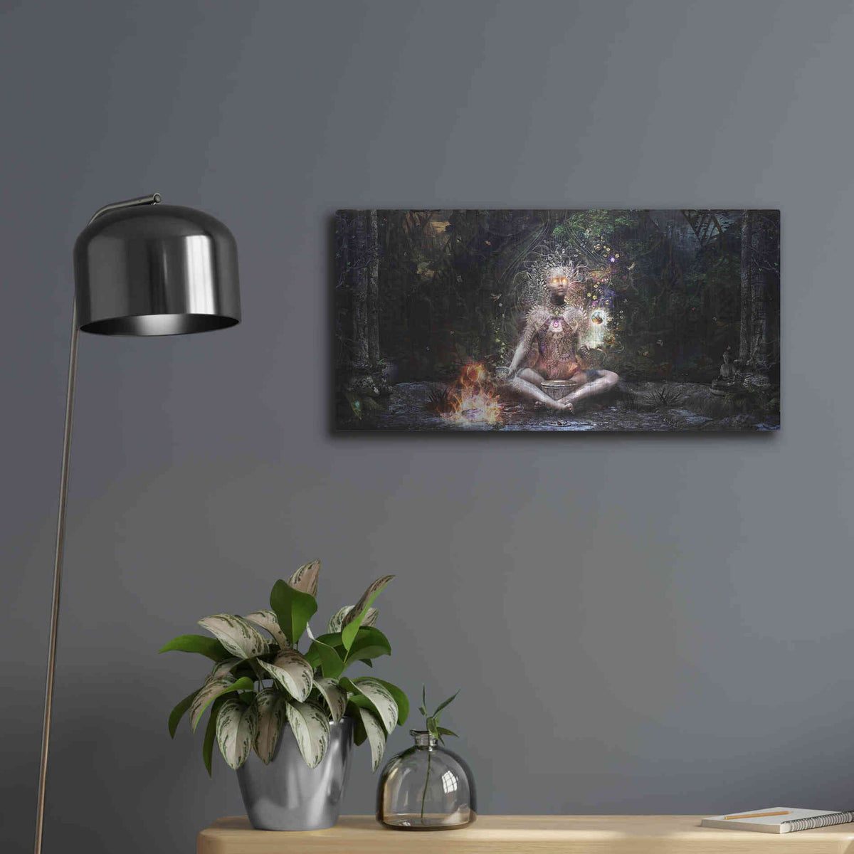 Luxe Metal Art 'Sacrament For The Sacred Dreamers' by Cameron Gray, Metal Wall Art,24x12