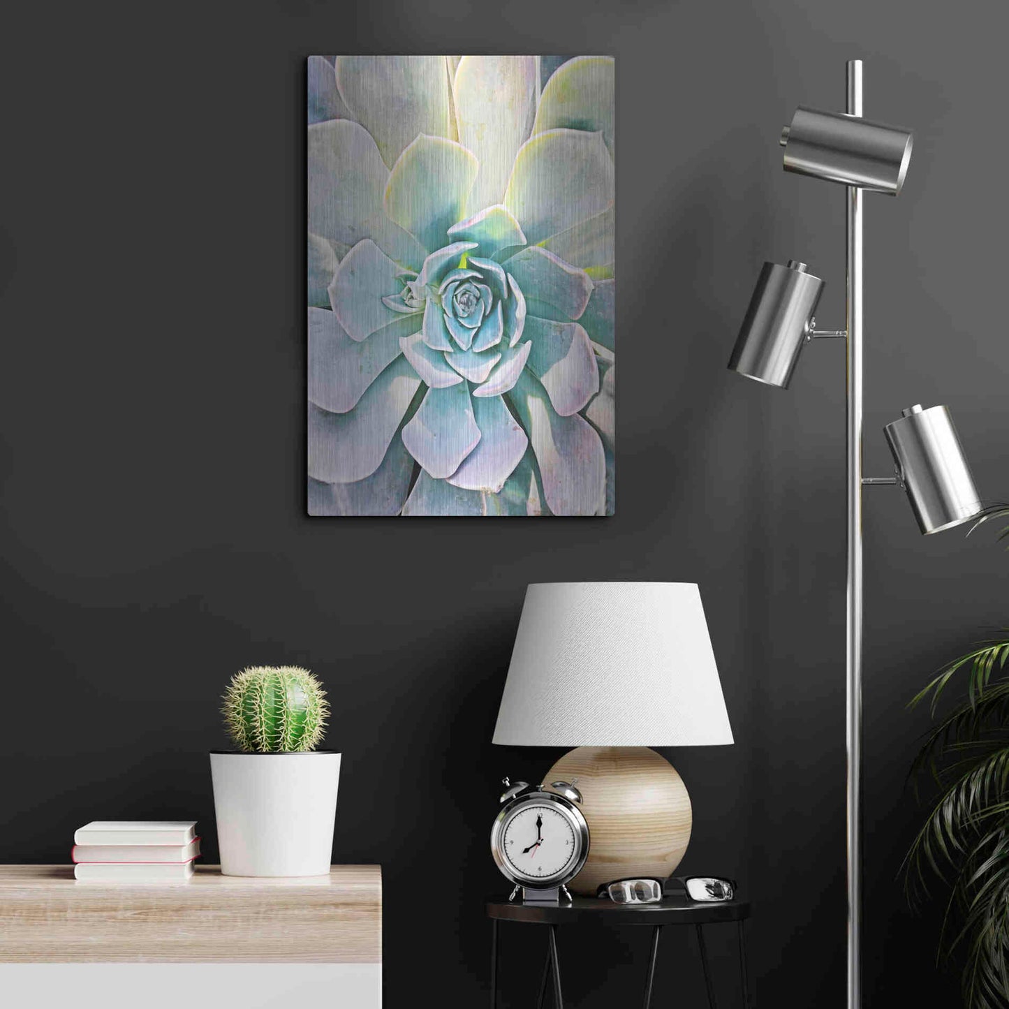 Luxe Metal Art 'Unique Succulent' by Irena Orlov, Metal Wall Art,16x24