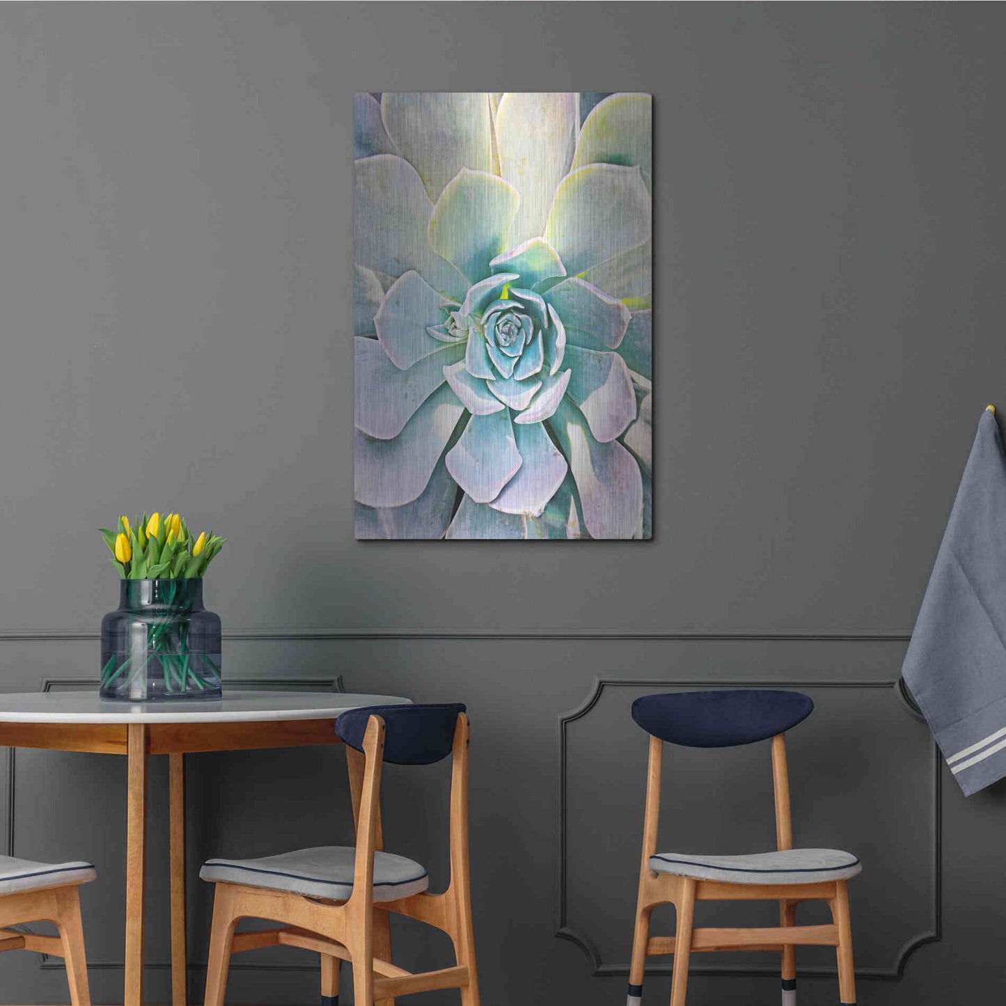 Luxe Metal Art 'Unique Succulent' by Irena Orlov, Metal Wall Art,24x36