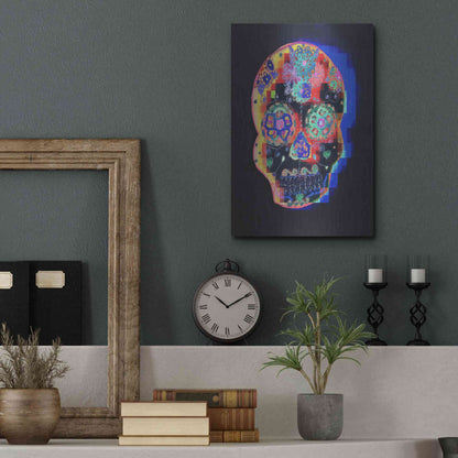 Luxe Metal Art 'Colorful Skull' by Irena Orlov, Metal Wall Art,12x16