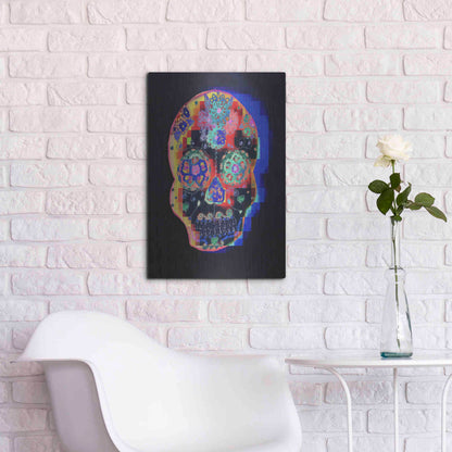Luxe Metal Art 'Colorful Skull' by Irena Orlov, Metal Wall Art,16x24