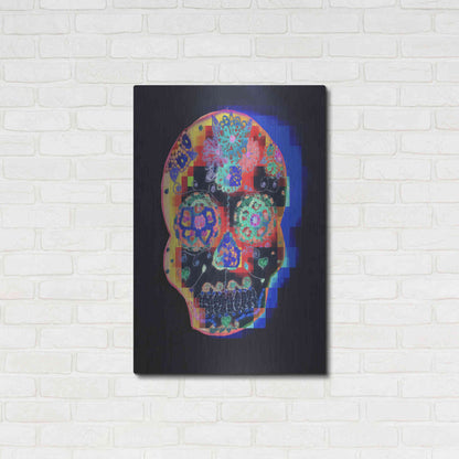 Luxe Metal Art 'Colorful Skull' by Irena Orlov, Metal Wall Art,24x36