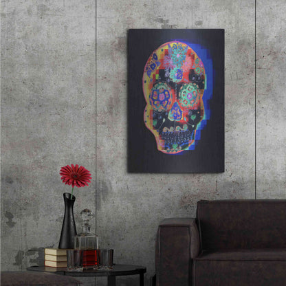 Luxe Metal Art 'Colorful Skull' by Irena Orlov, Metal Wall Art,24x36