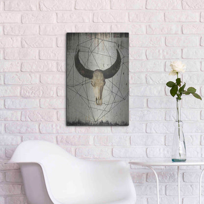 Luxe Metal Art 'Buffalo Skull' by Irena Orlov, Metal Wall Art,16x24