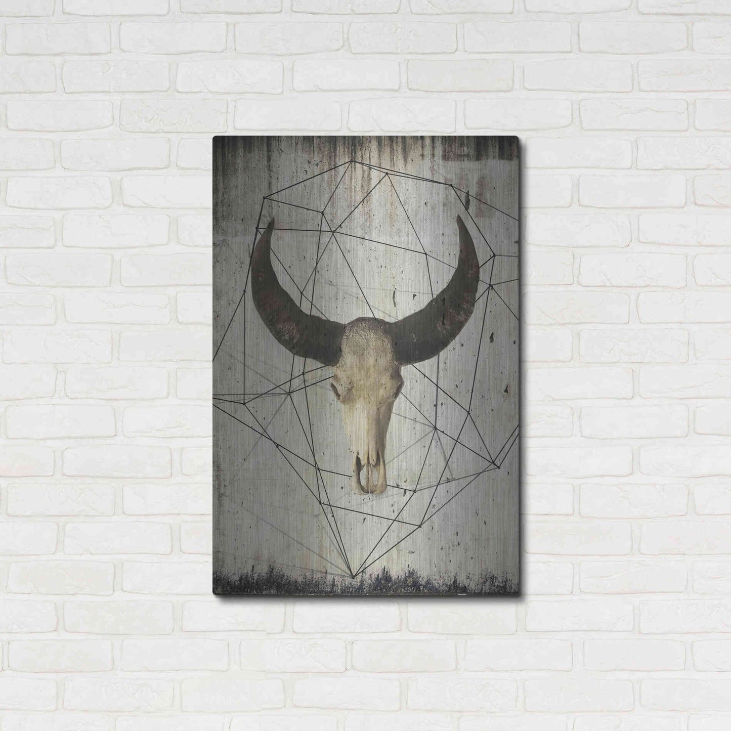 Luxe Metal Art 'Buffalo Skull' by Irena Orlov, Metal Wall Art,24x36