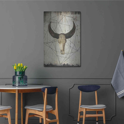 Luxe Metal Art 'Buffalo Skull' by Irena Orlov, Metal Wall Art,24x36