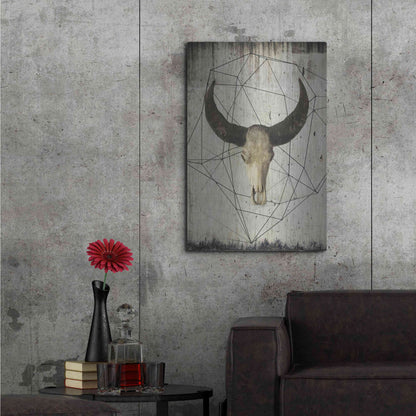 Luxe Metal Art 'Buffalo Skull' by Irena Orlov, Metal Wall Art,24x36