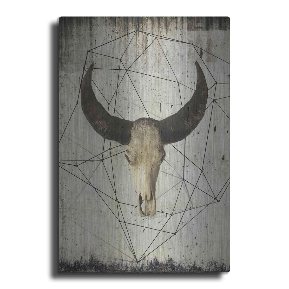 Luxe Metal Art 'Buffalo Skull' by Irena Orlov, Metal Wall Art