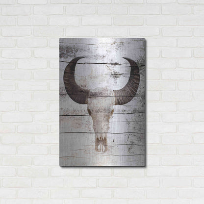Luxe Metal Art 'Bullock Skull' by Irena Orlov, Metal Wall Art,24x36