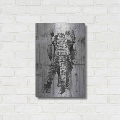 Luxe Metal Art 'ELEPHANT Portrait' by Irena Orlov, Metal Wall Art,16x24