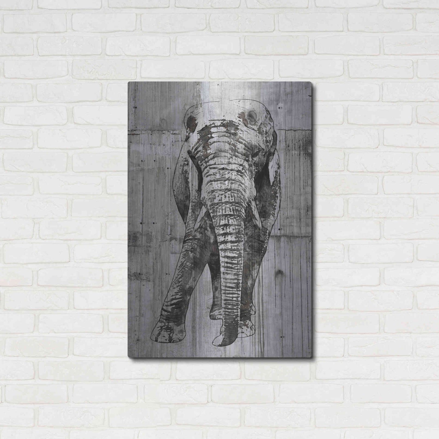 Luxe Metal Art 'ELEPHANT Portrait' by Irena Orlov, Metal Wall Art,24x36