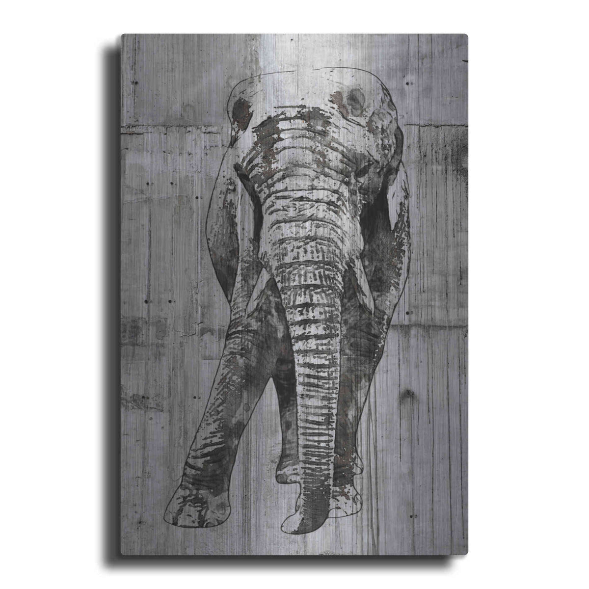 Luxe Metal Art 'ELEPHANT Portrait' by Irena Orlov, Metal Wall Art