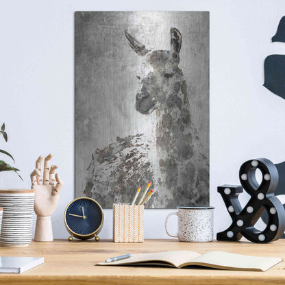Luxe Metal Art 'Llama' by Irena Orlov, Metal Wall Art,12x16