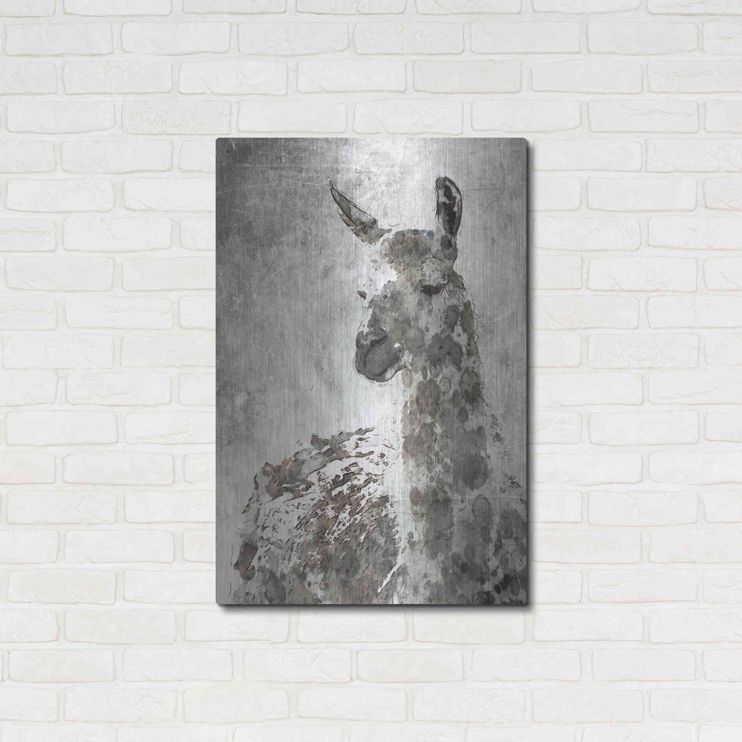 Luxe Metal Art 'Llama' by Irena Orlov, Metal Wall Art,24x36