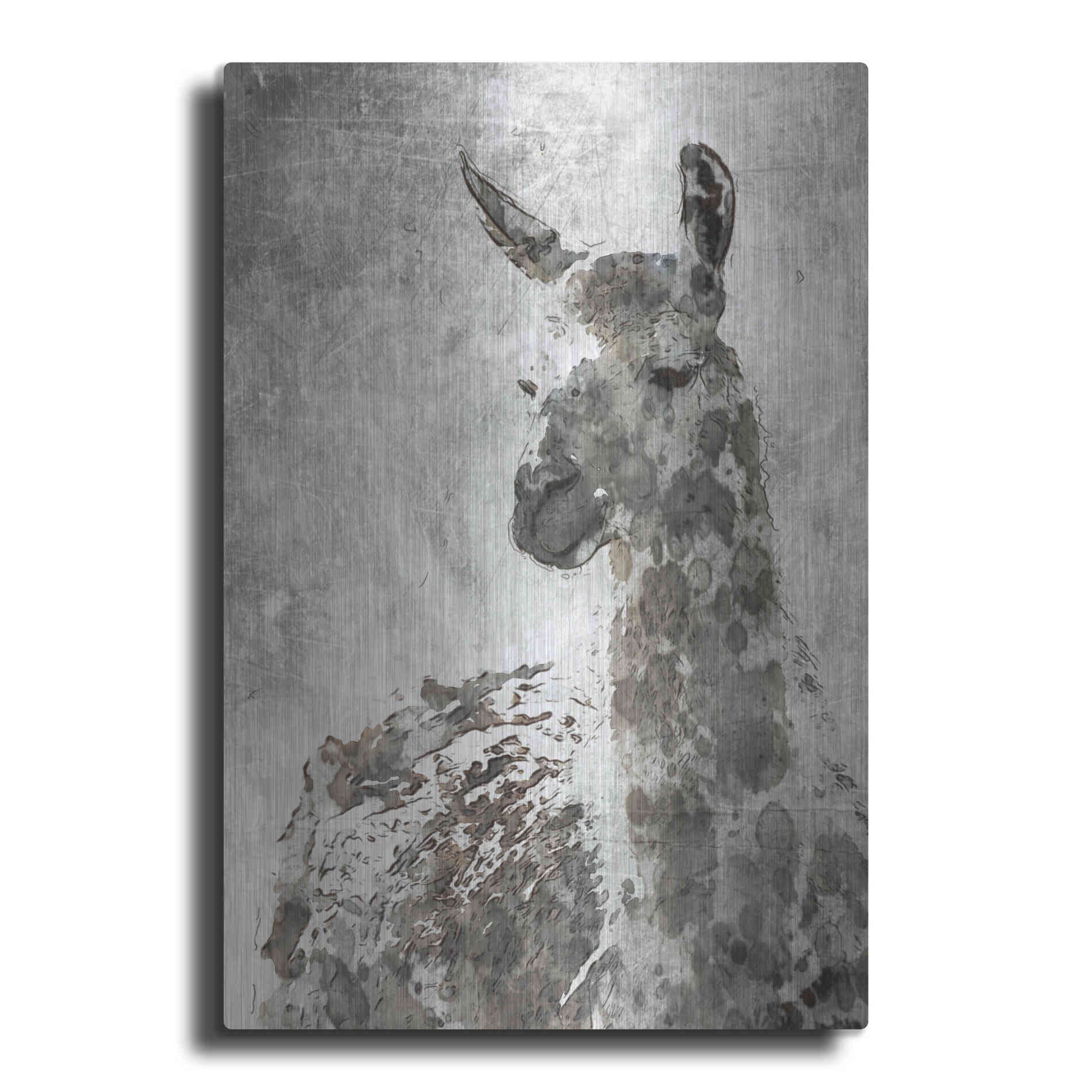 Luxe Metal Art 'Llama' by Irena Orlov, Metal Wall Art