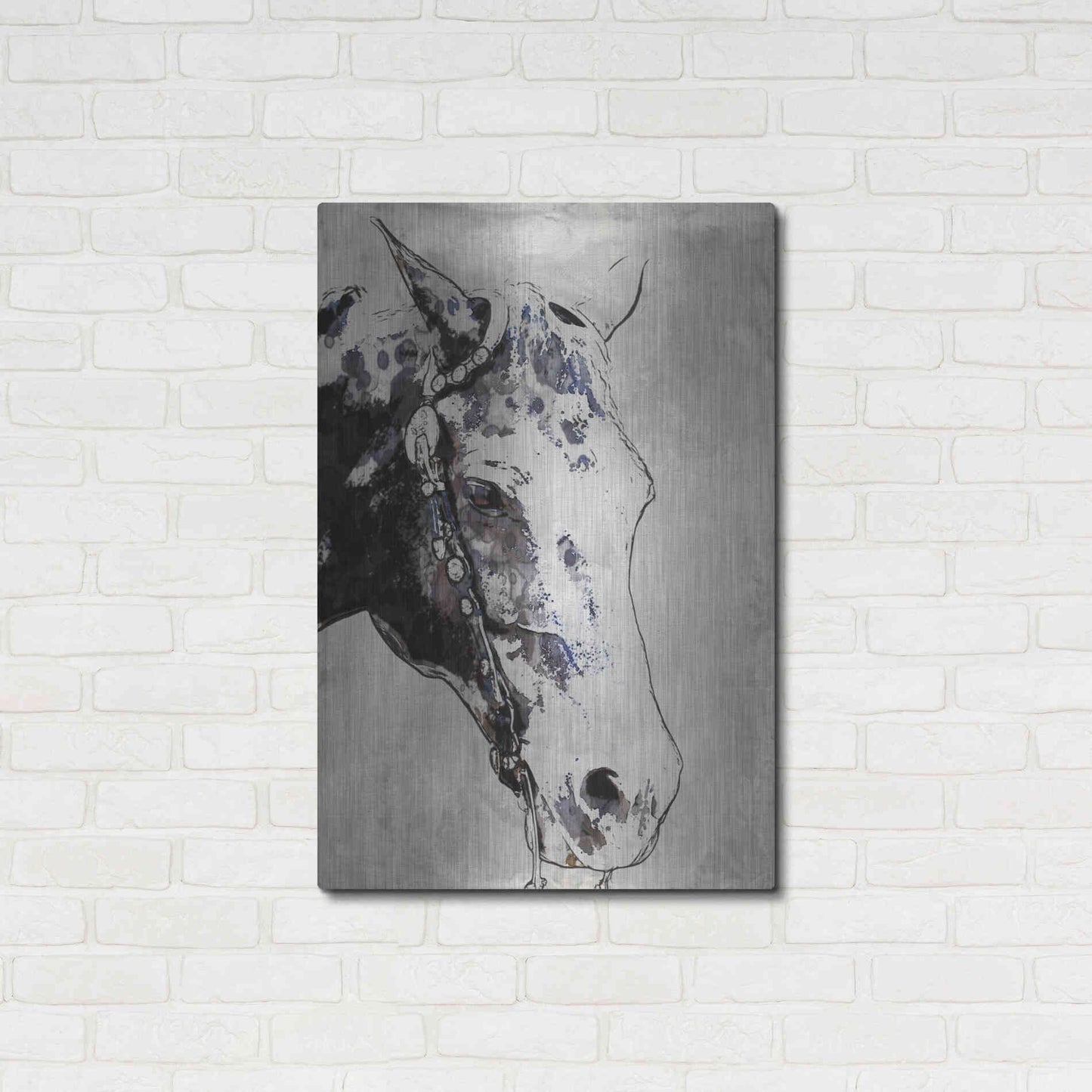 Luxe Metal Art 'Morgan Horse-Black Beauty' by Irena Orlov, Metal Wall Art,24x36