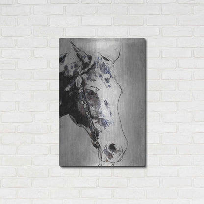 Luxe Metal Art 'Morgan Horse-Black Beauty' by Irena Orlov, Metal Wall Art,24x36