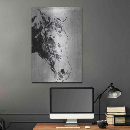 Luxe Metal Art 'Morgan Horse-Black Beauty' by Irena Orlov, Metal Wall Art,24x36