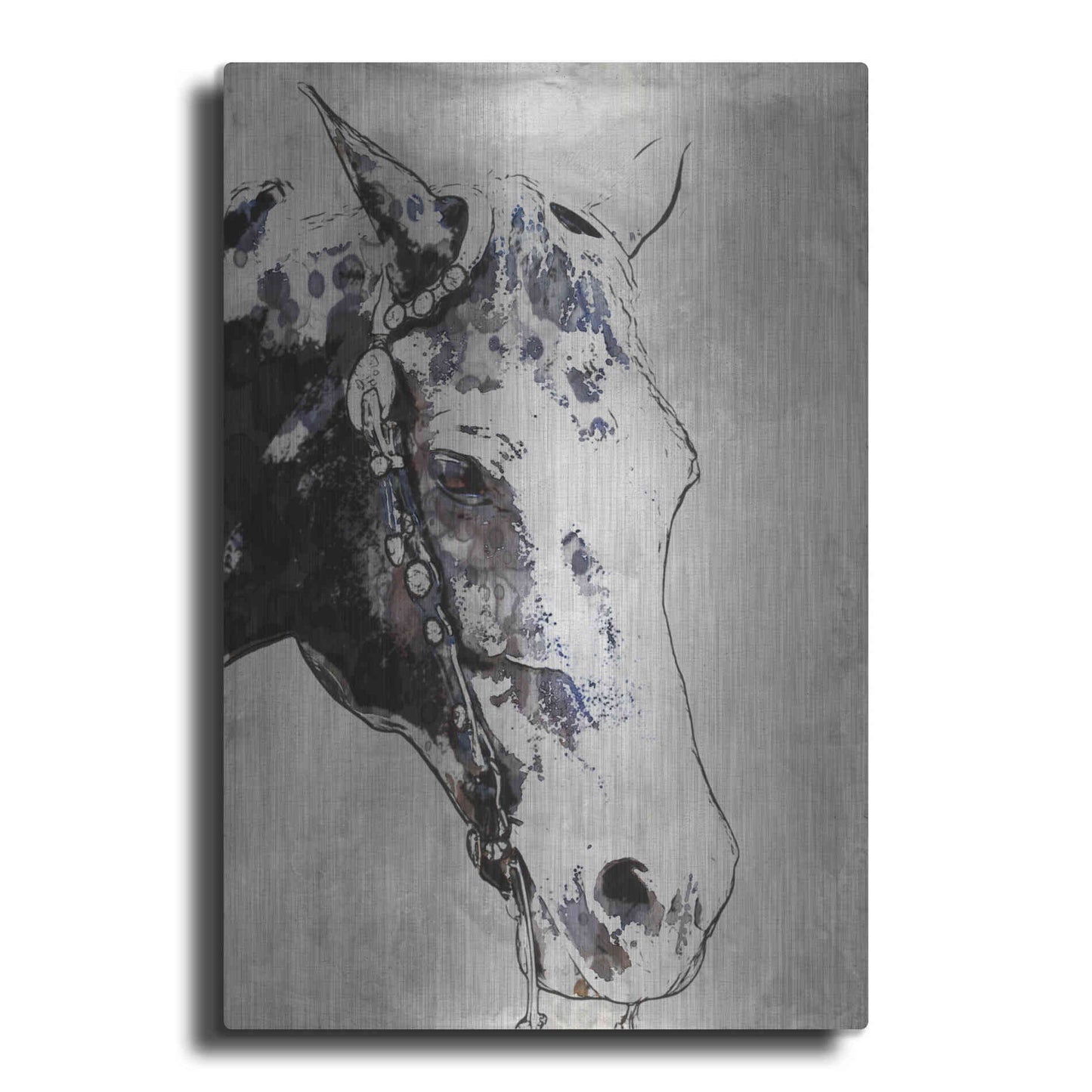 Luxe Metal Art 'Morgan Horse-Black Beauty' by Irena Orlov, Metal Wall Art