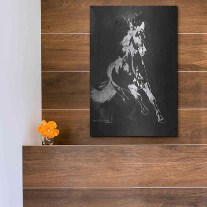 Luxe Metal Art 'Wild Running Horse 2' by Irena Orlov, Metal Wall Art,12x16