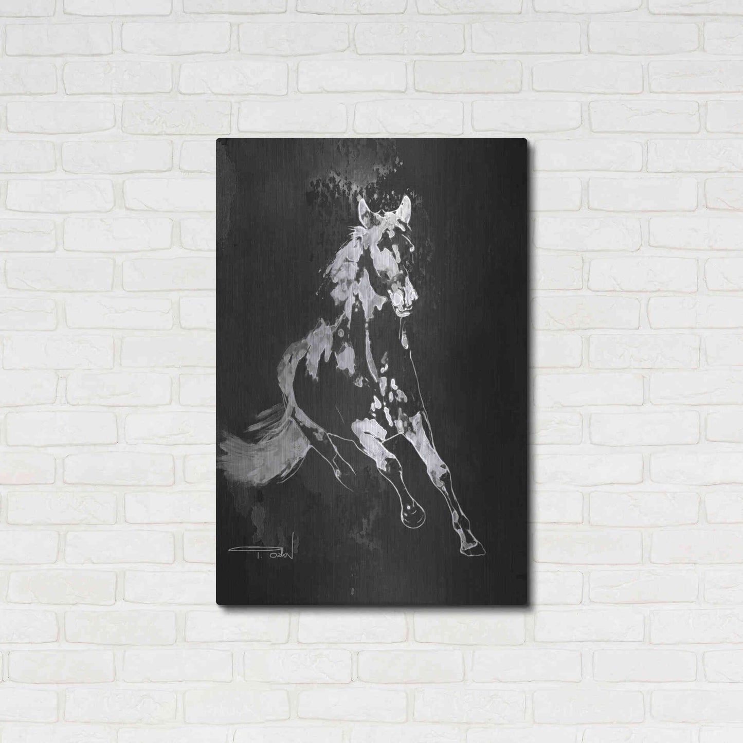 Luxe Metal Art 'Wild Running Horse 2' by Irena Orlov, Metal Wall Art,24x36