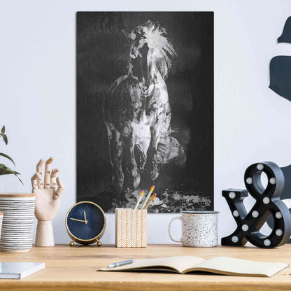 Luxe Metal Art 'Wild Running Horse 3' by Irena Orlov, Metal Wall Art,12x16