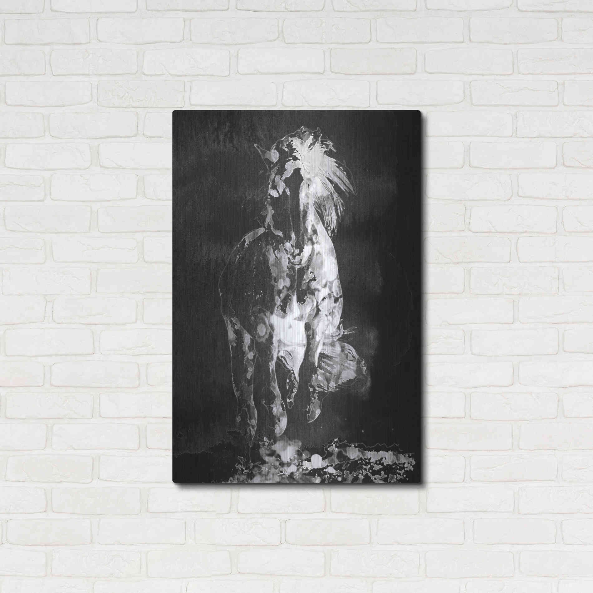 Luxe Metal Art 'Wild Running Horse 3' by Irena Orlov, Metal Wall Art,24x36