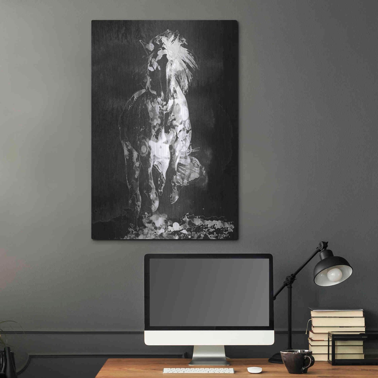 Luxe Metal Art 'Wild Running Horse 3' by Irena Orlov, Metal Wall Art,24x36