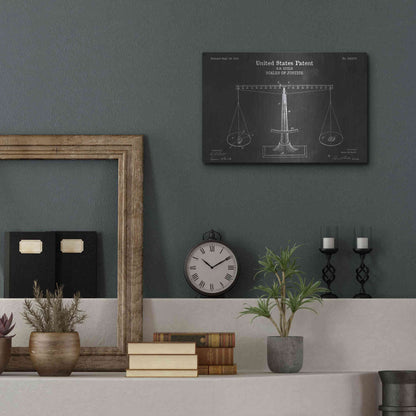 Luxe Metal Art 'Scales of Justice Blueprint Patent Chalkboard' Metal Wall Art,16x12