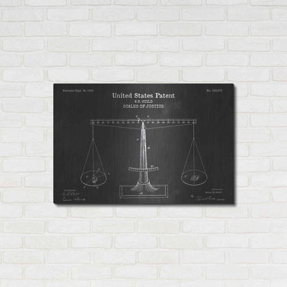 Luxe Metal Art 'Scales of Justice Blueprint Patent Chalkboard' Metal Wall Art,36x24