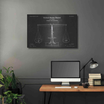 Luxe Metal Art 'Scales of Justice Blueprint Patent Chalkboard' Metal Wall Art,36x24