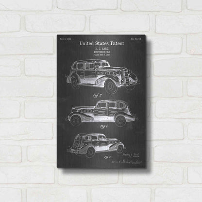 Luxe Metal Art 'Luxury Automobile Blueprint Patent Chalkboard' Metal Wall Art,12x16