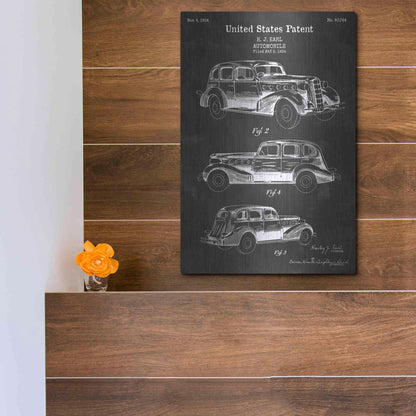 Luxe Metal Art 'Luxury Automobile Blueprint Patent Chalkboard' Metal Wall Art,12x16