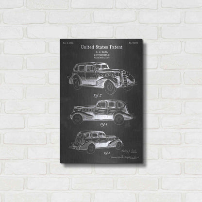 Luxe Metal Art 'Luxury Automobile Blueprint Patent Chalkboard' Metal Wall Art,16x24