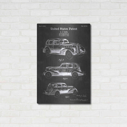Luxe Metal Art 'Luxury Automobile Blueprint Patent Chalkboard' Metal Wall Art,24x36