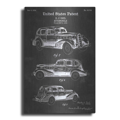 Luxe Metal Art 'Luxury Automobile Blueprint Patent Chalkboard' Metal Wall Art