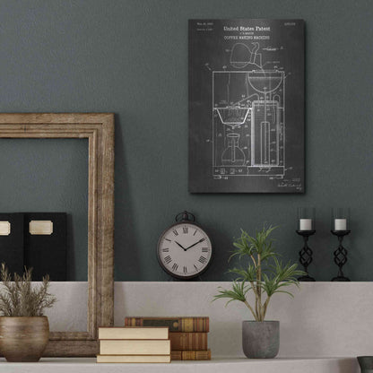 Luxe Metal Art 'Coffee Machine Blueprint Patent Chalkboard' Metal Wall Art,12x16