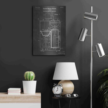 Luxe Metal Art 'Coffee Machine Blueprint Patent Chalkboard' Metal Wall Art,16x24