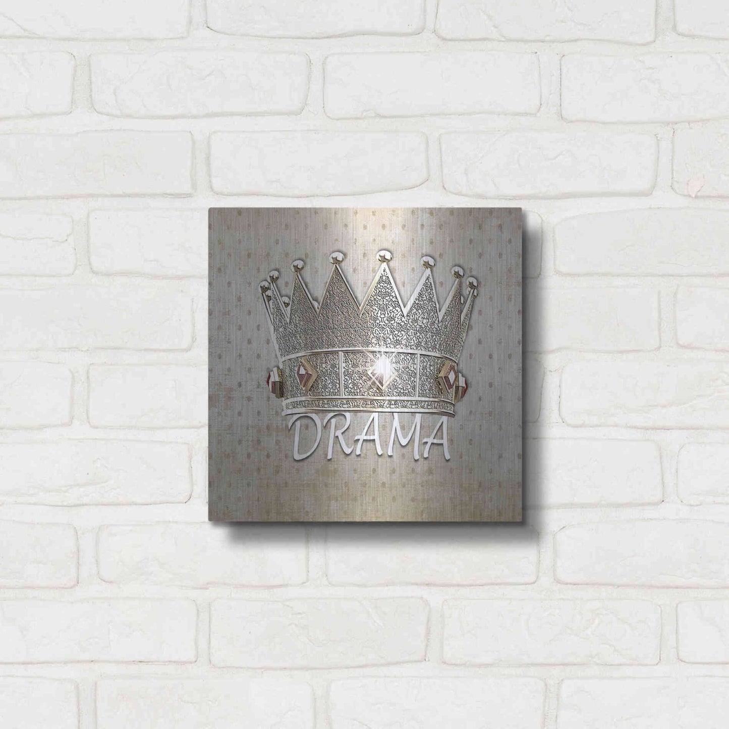 Luxe Metal Art 'Drama Queen' by Karen Smith, Metal Wall Art,12x12