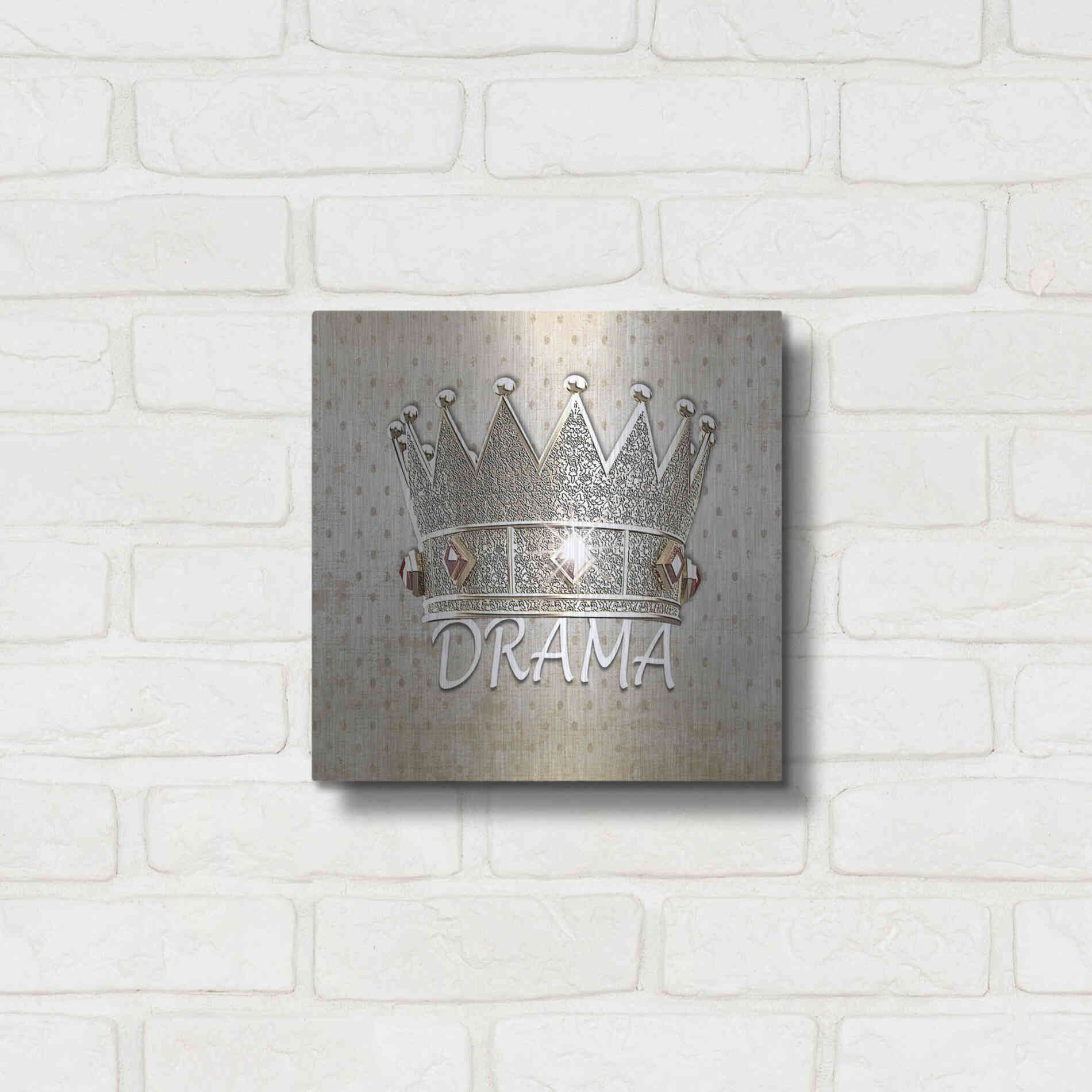 Luxe Metal Art 'Drama Queen' by Karen Smith, Metal Wall Art,12x12