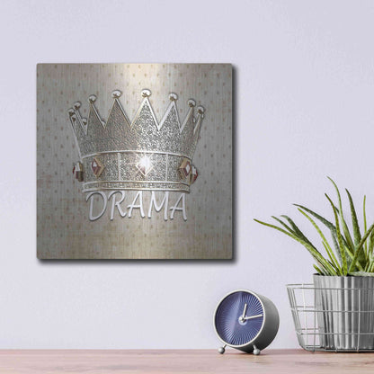 Luxe Metal Art 'Drama Queen' by Karen Smith, Metal Wall Art,12x12